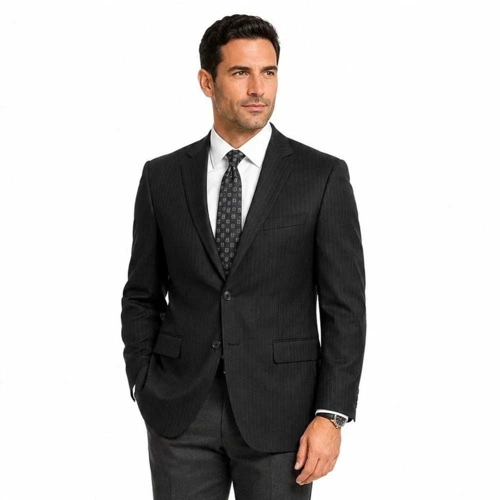Jos. A. Bank Men's Signature Collection Pinstripe Wool Suit Jacket Blazer Sz 48R